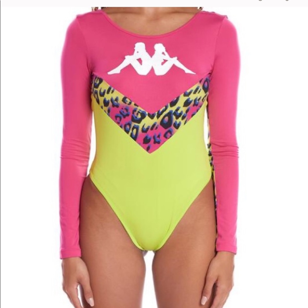 KAPPA *Daiana Graphik* leopard backless bodysuit L